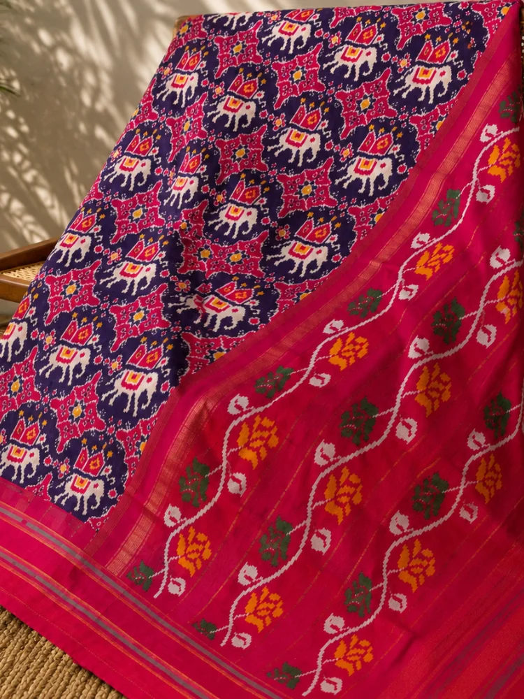 Indrani Violet Heritage - Heirloom Double Ikkat
